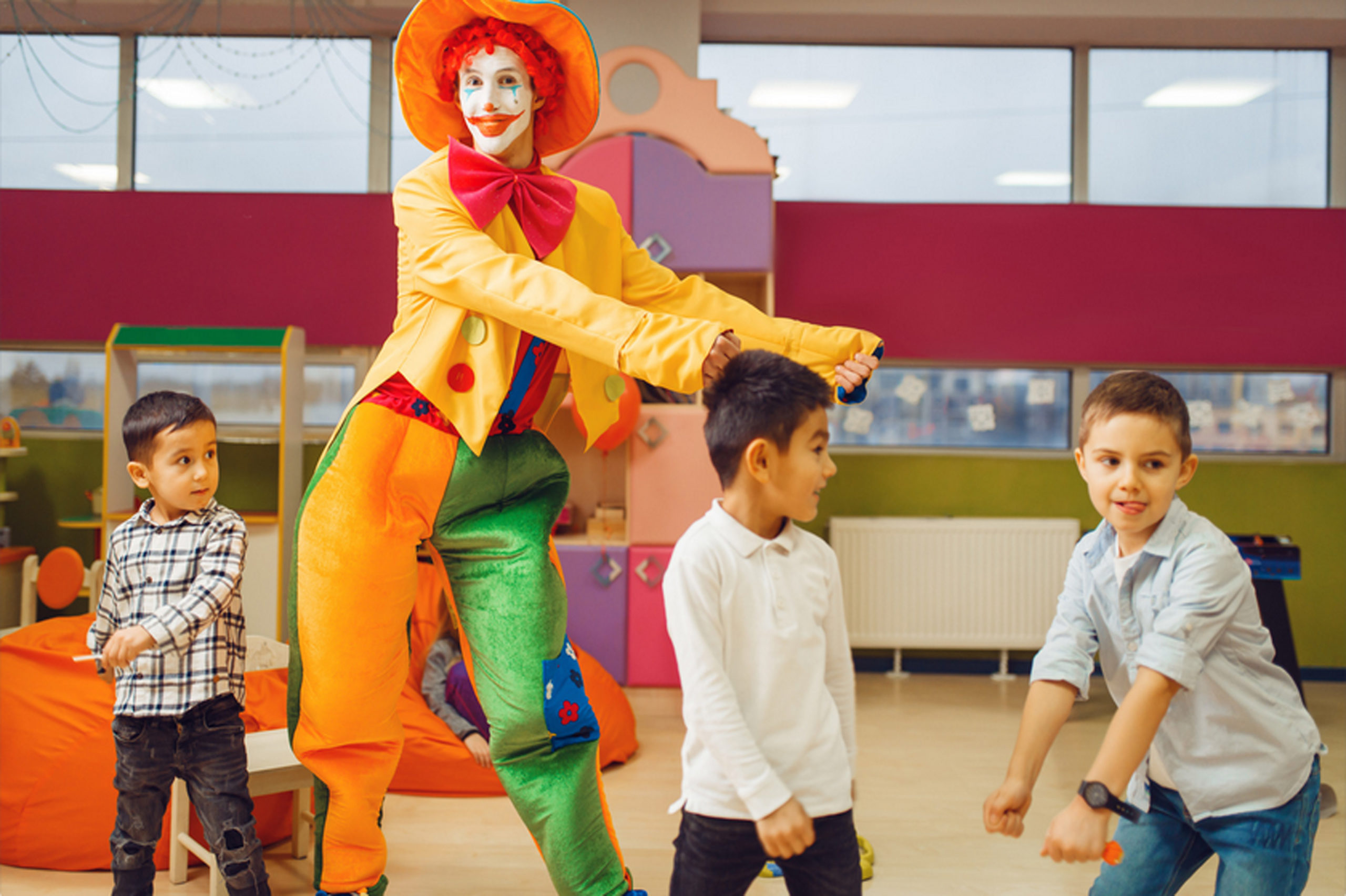 Animation pour les enfants par notre clown